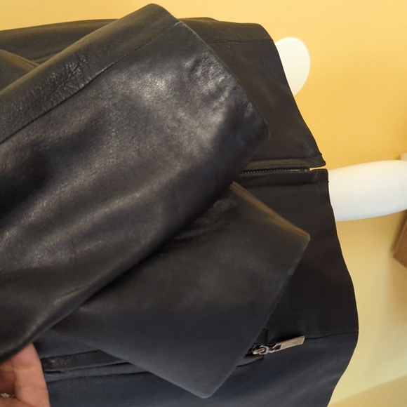 Valerie Stevens Lambskin Black Vintage Leather Jacket Size PL - Picture 6 of 11